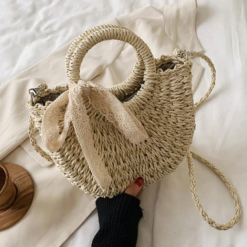 Summer Straw Shoulder Bag for Women