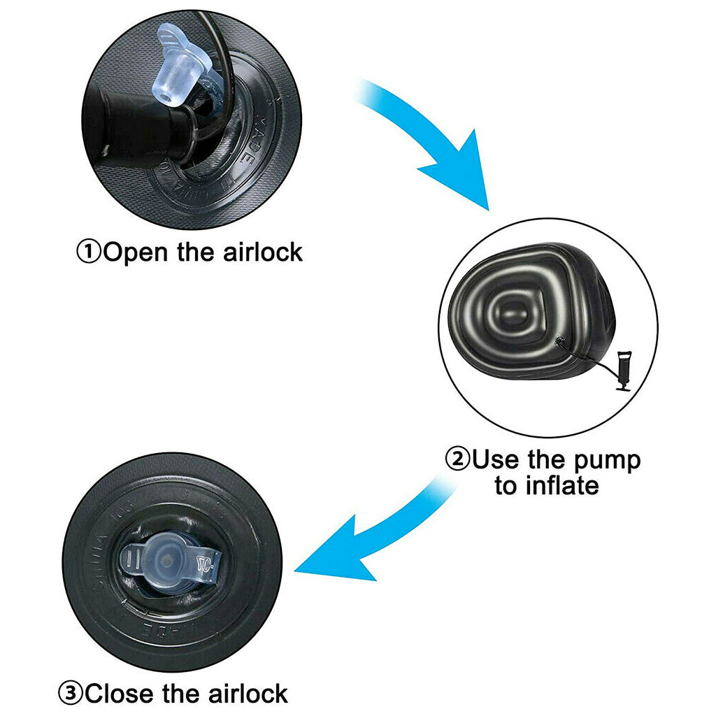 Large Bean Bag Sofa Set with Inflatable Footrest