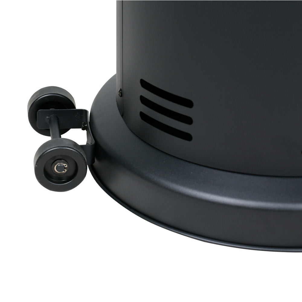 Standing Propane Heater for Outdoor Patios with Convenient Wheels