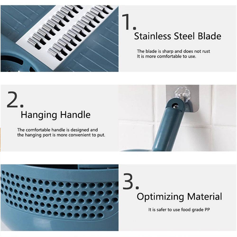 Multi-Purpose Grater for Kitchen with 12 Functions for Slicing Vegetables