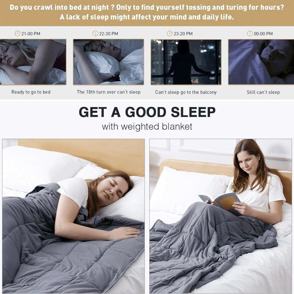 Sleep Tight Queen Size Weighted Blanket for a Restful Night's Sleep