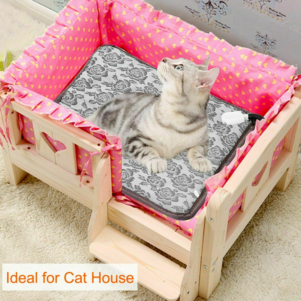 Adjustable Temperature Waterproof Bed Pad with Thermal Heating for Pets