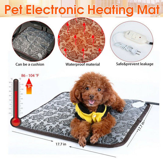 Adjustable Temperature Waterproof Bed Pad with Thermal Heating for Pets