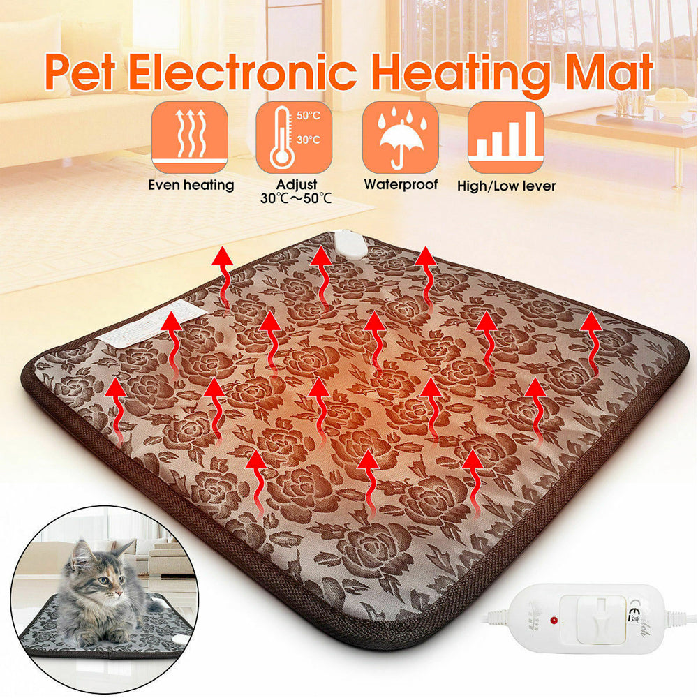 Adjustable Temperature Waterproof Bed Pad with Thermal Heating for Pets