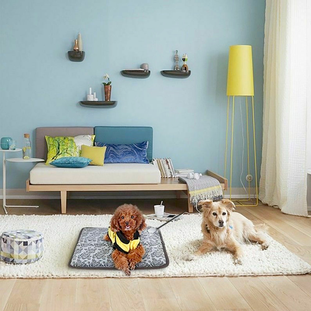 Adjustable Temperature Waterproof Bed Pad with Thermal Heating for Pets