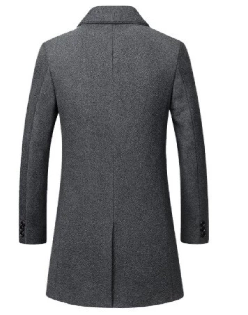 Classic Mid Length Double Button Men's Coat
