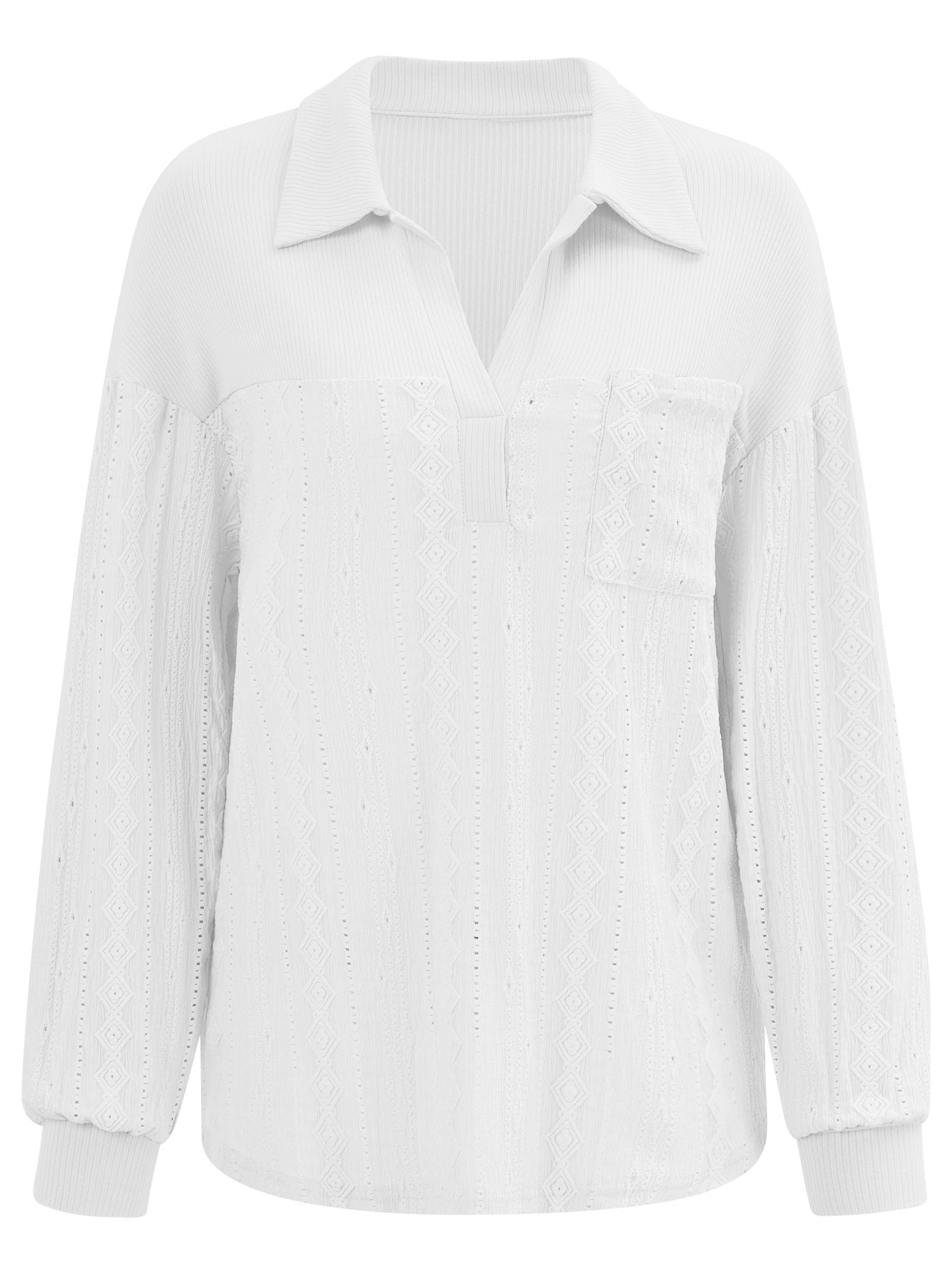 Relaxed Fit Long Sleeve Women's Blouse