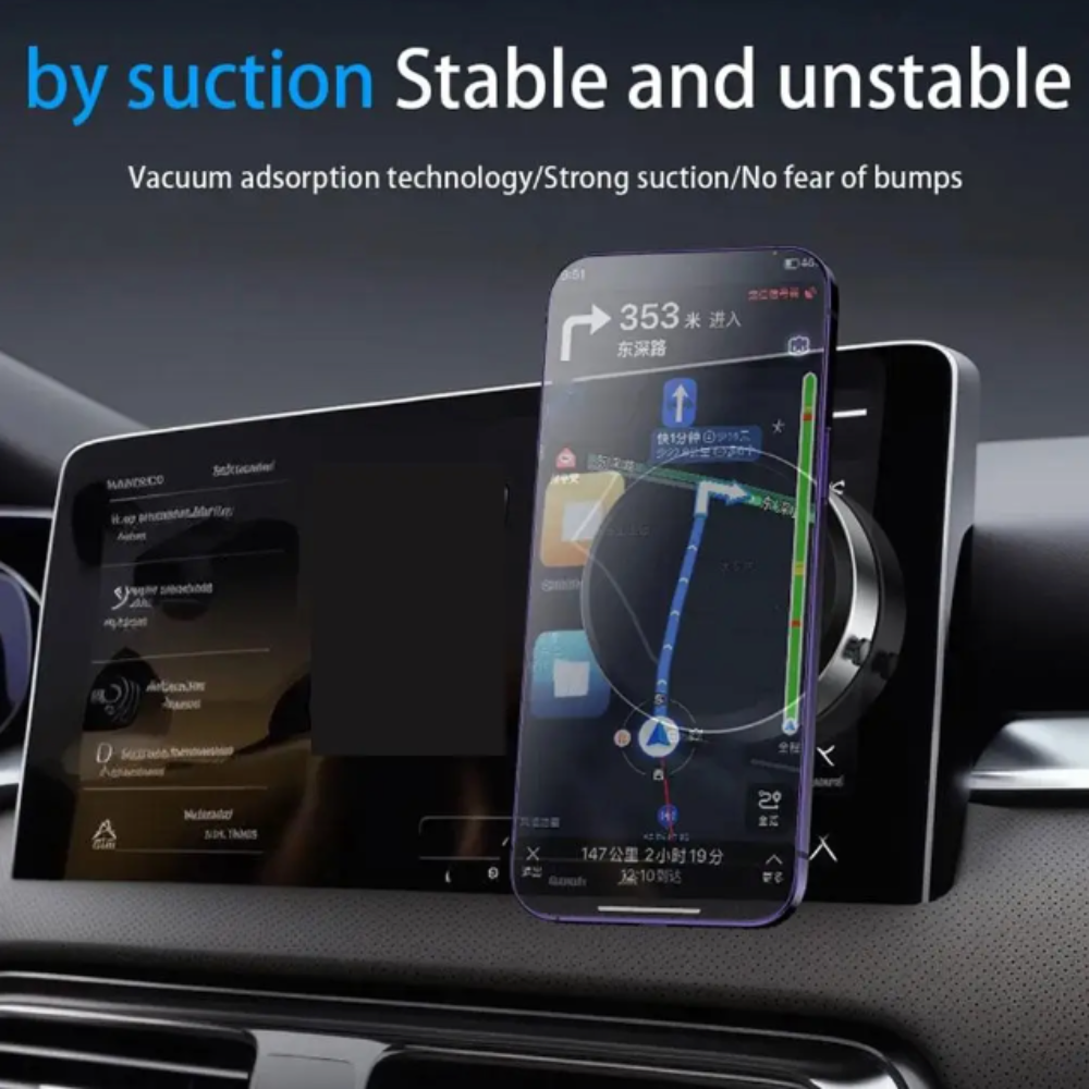 Magnetic Car Mount Holder for Mobile Phones with Vacuum Adsorption