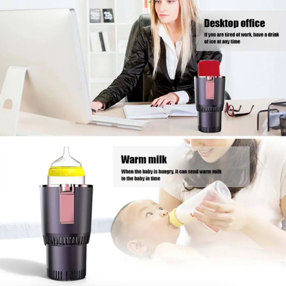 Smart Cooler Cup Holder with Digital Display - All-in-One Solution for Keeping Your Beverages Chilled