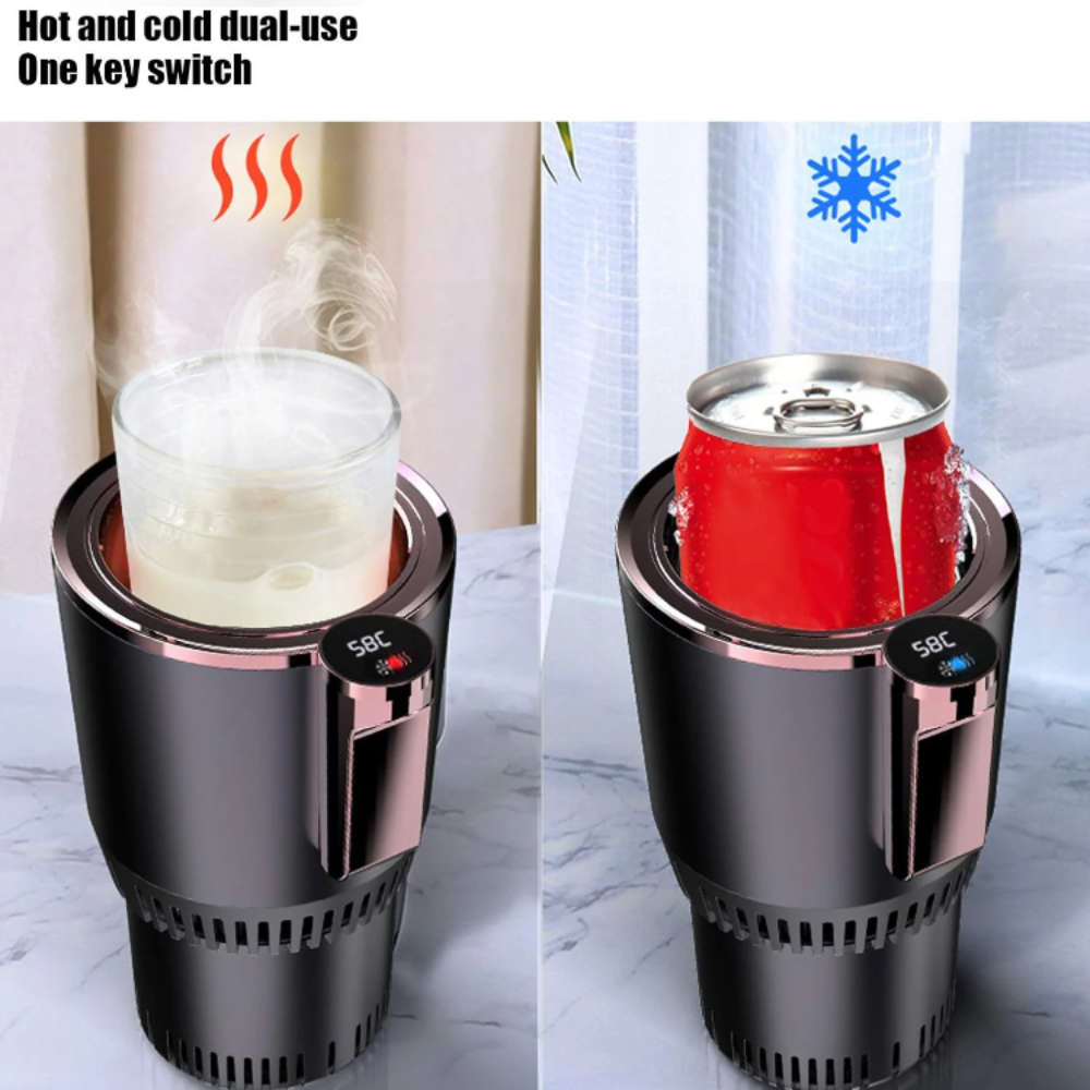 Smart Cooler Cup Holder with Digital Display - All-in-One Solution for Keeping Your Beverages Chilled