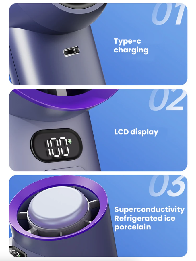 Handheld Compact Fan with Variable Speeds