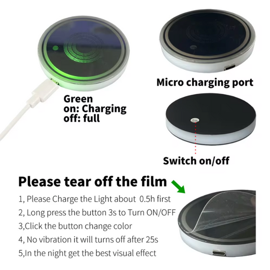 7 LED Car Cup Lights Set in 7 Colors - Pack of 2