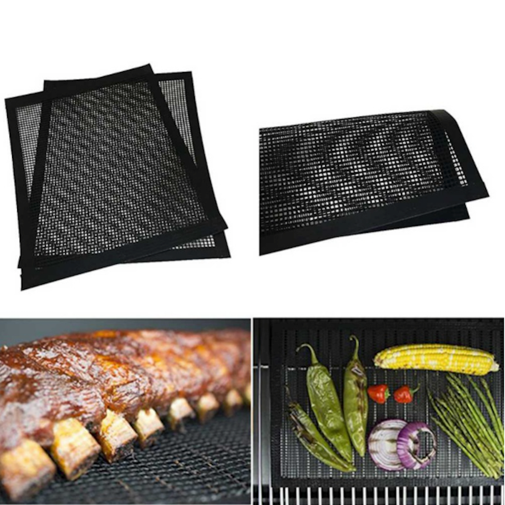 4 Pack of Durable Non-Stick BBQ Grill Mesh - Reusable