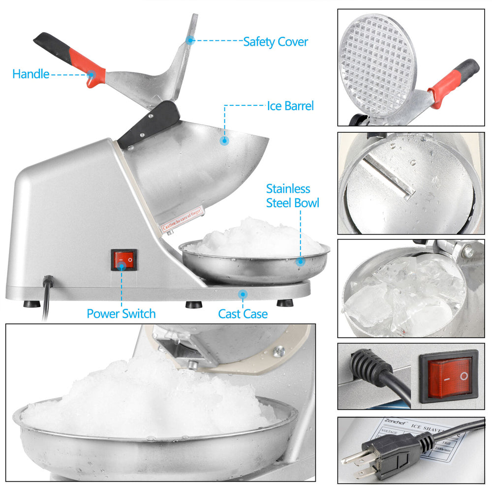 Electric Snow Cone Maker - Heavy Duty Ice Shaver Machine