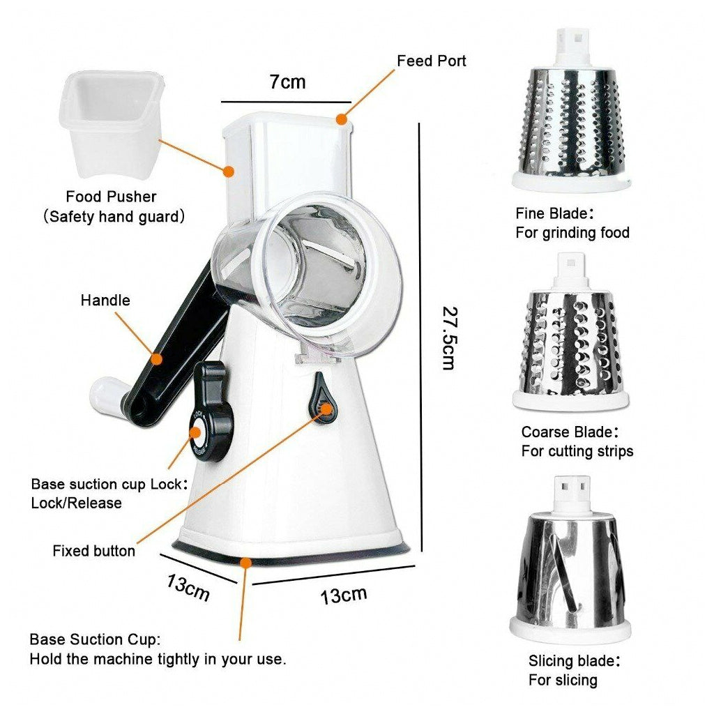 Multi-purpose Stainless Steel Kitchen Slicing and Grating Set