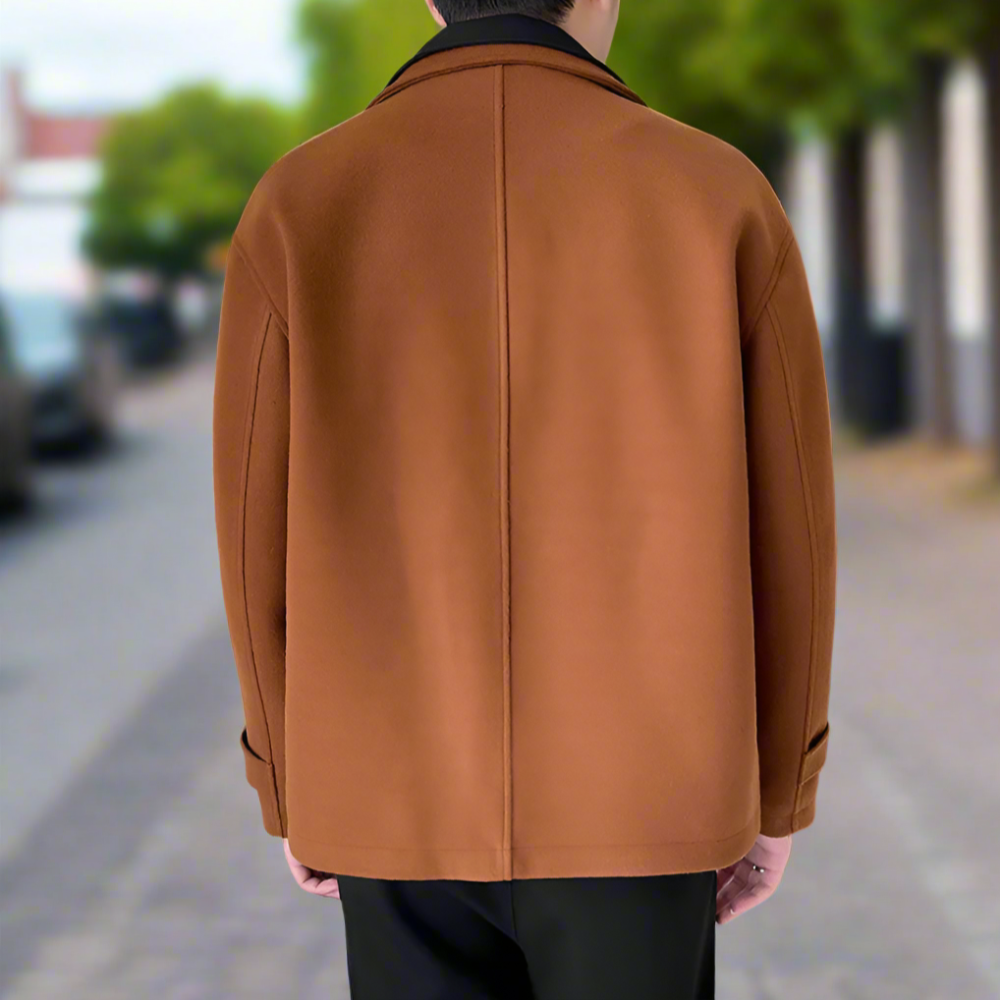 Two-Toned Jacket with Layered Appearance for Men