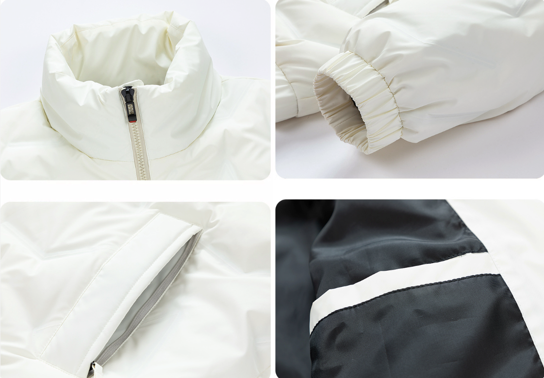 Quilted High Collar Men's Jacket