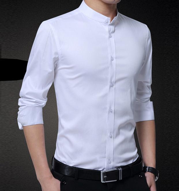Stand Collar Men's Shirt