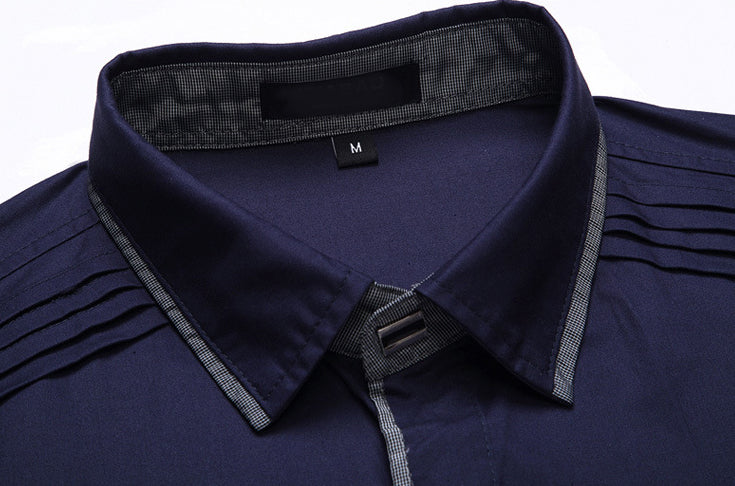 Layered Shoulder Detail Men's Shirt