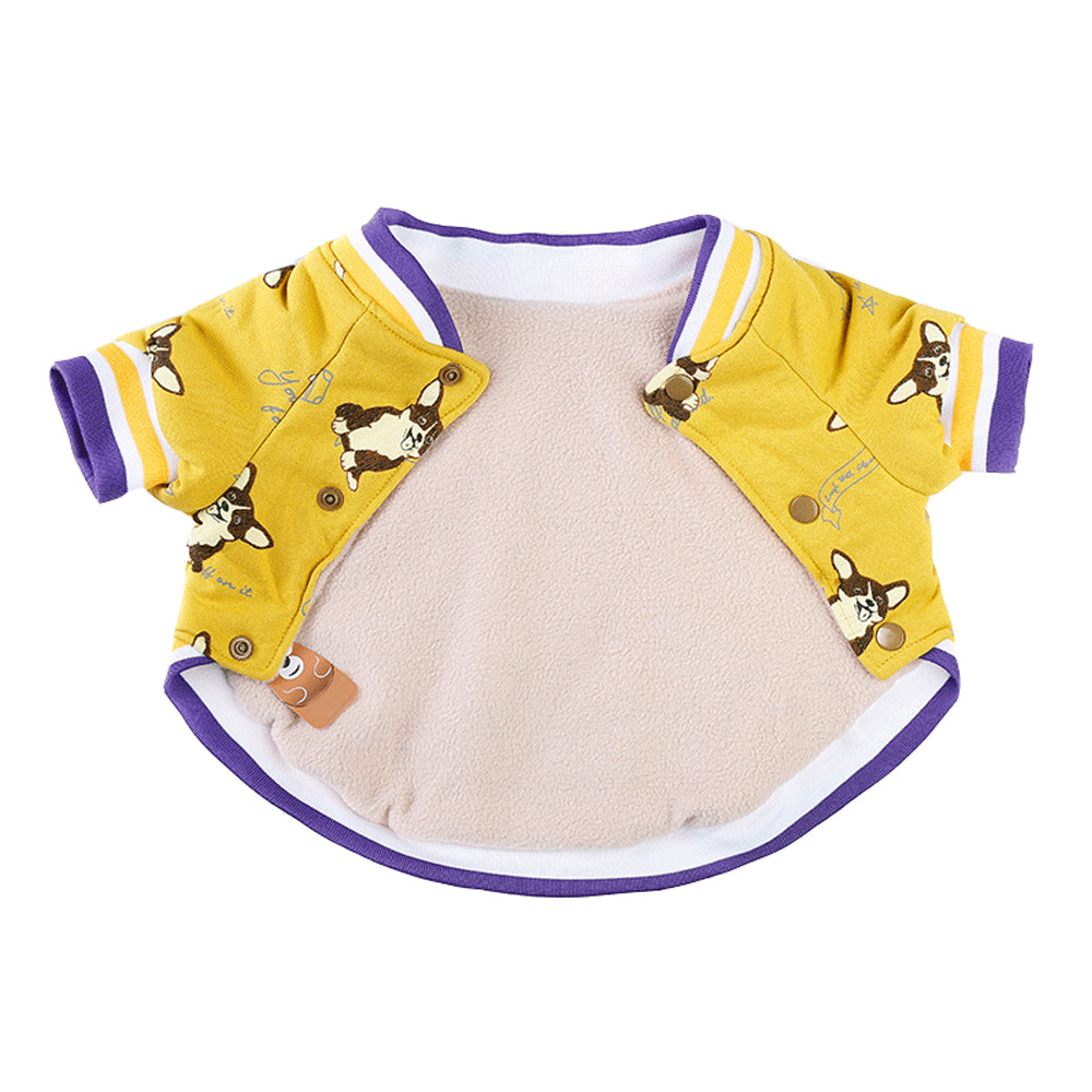 Puppy and Dog Bomber Jacket with Fleece Lining for Pets