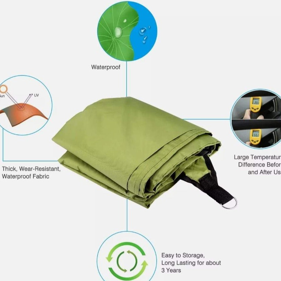 Waterproof Outdoor Canopy Shade Cover - 9ft x 9ft