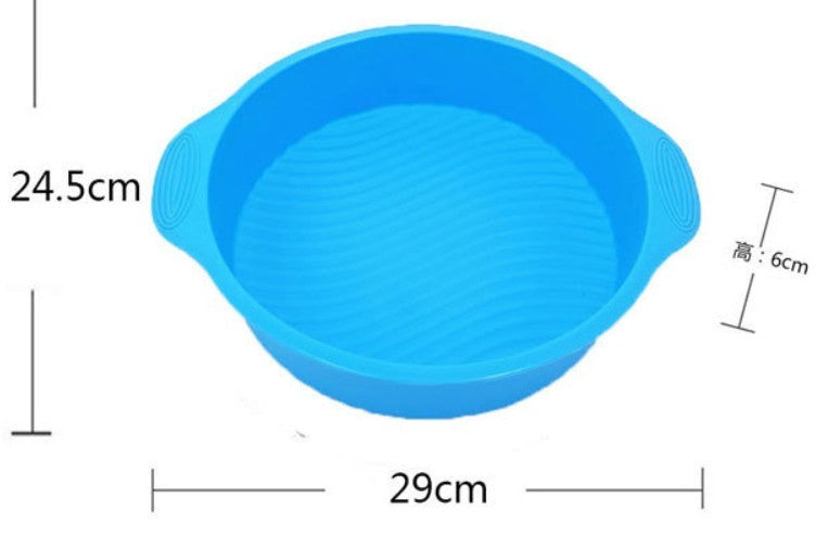 Two Pieces Set of 9-inch Circular Silicone Cake Molds for DIY 3D Cake Shapes