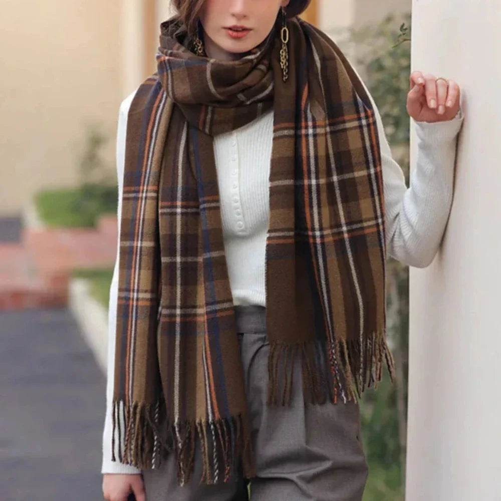 Traditional Plaid Gift Wrap Scarf