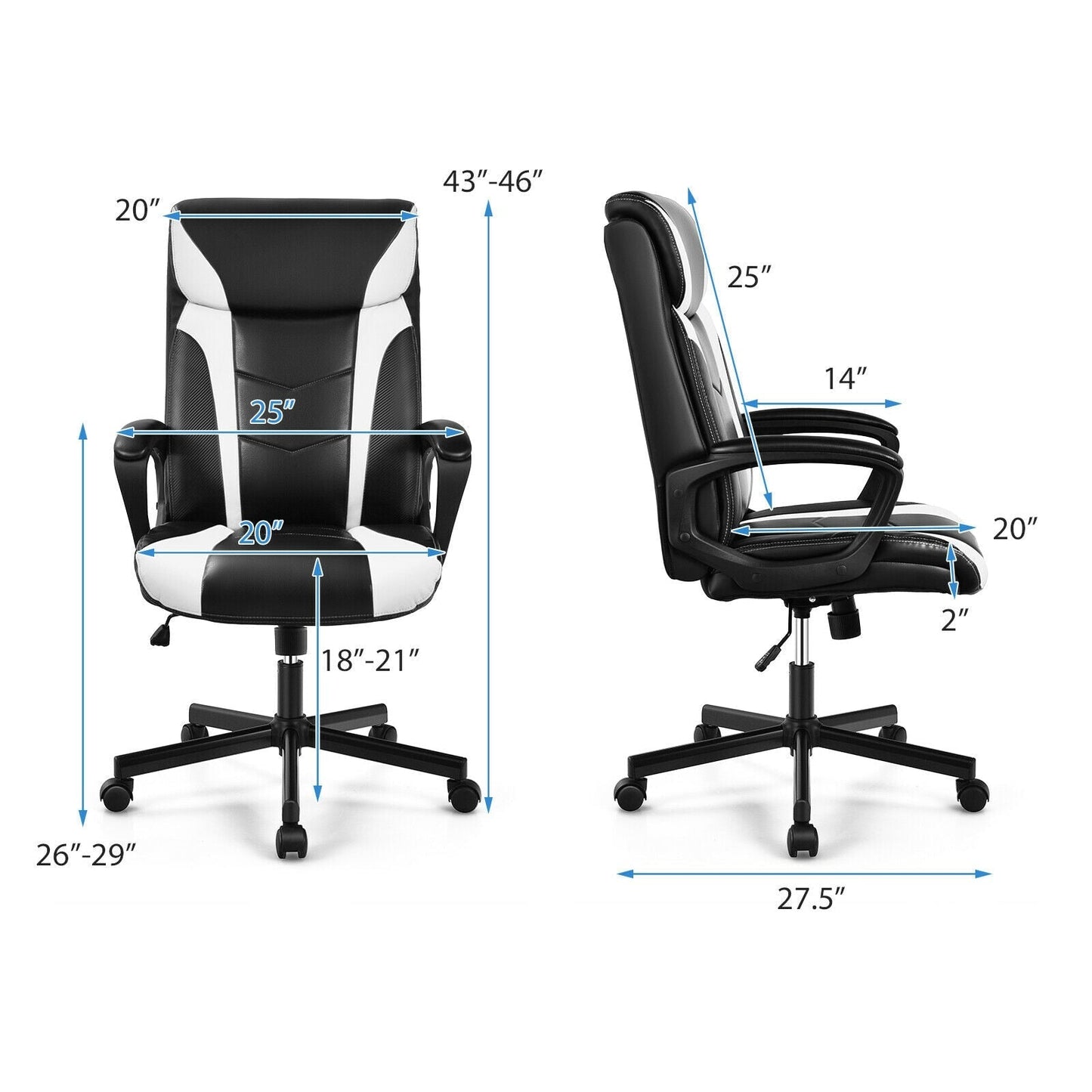 Gaming Racer Inspired Office Computer Chair