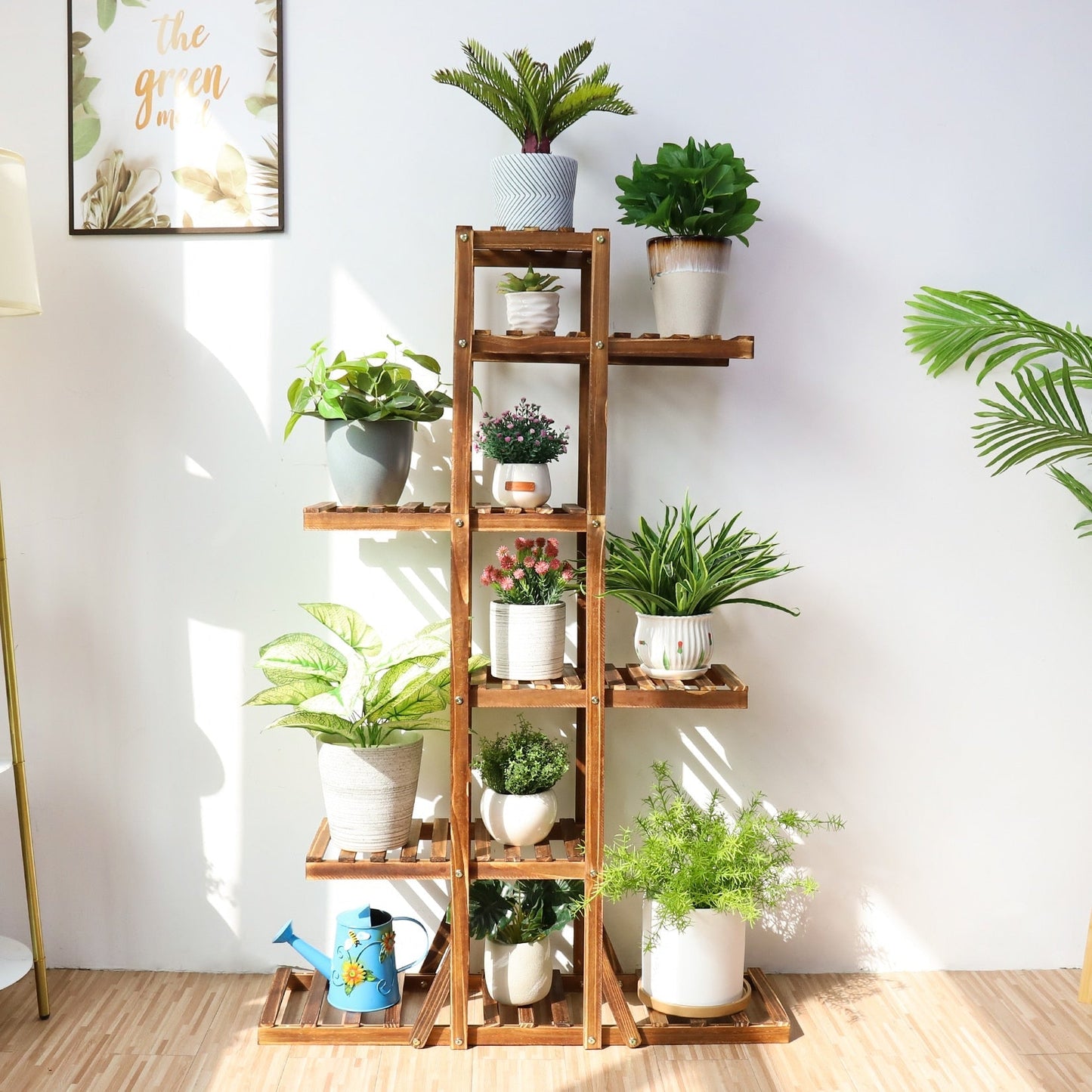 6 Tier Wooden Plant Stand for Indoor Home Decor