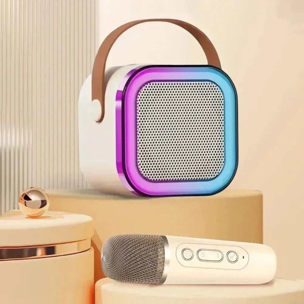 "" Wireless Mini Speaker with Dual Microphones and RGB Lighting