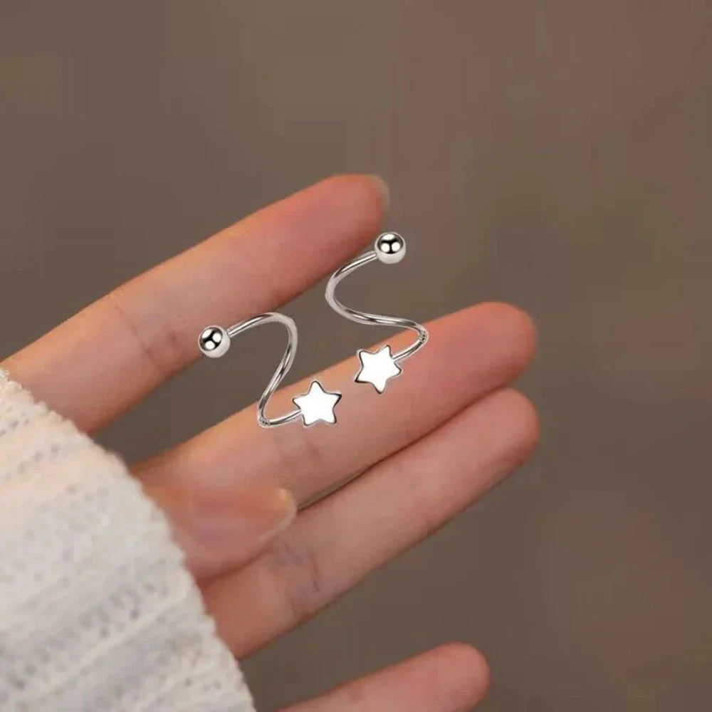 Spiral Earrings with a Delicate Design