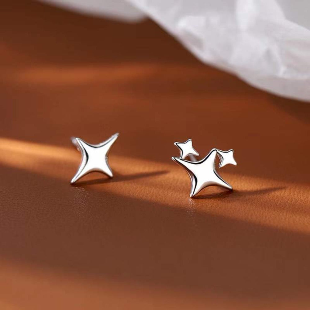 Asymmetric Star-shaped Earrings