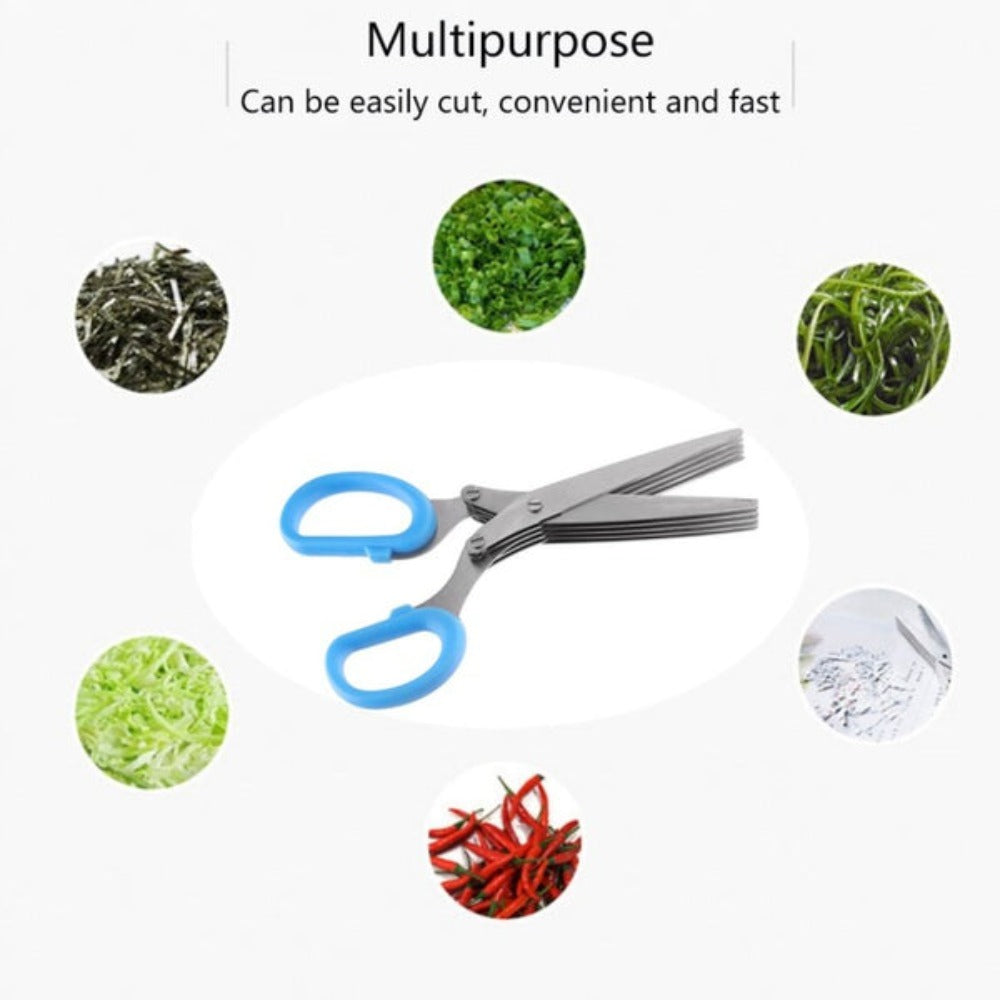 Stainless Steel Scissor for Chopping Vegetables with Multiple Layers