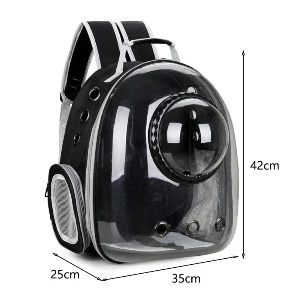 Transparent Pet Carrier with Breathable Design