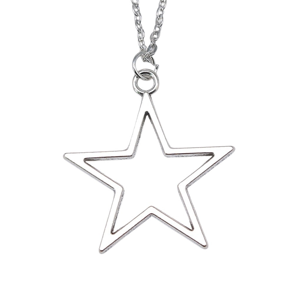 Star-Shaped Open Pendant Necklace