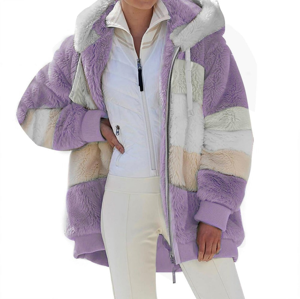 Winter Hooded Fleece Jacket for Women
