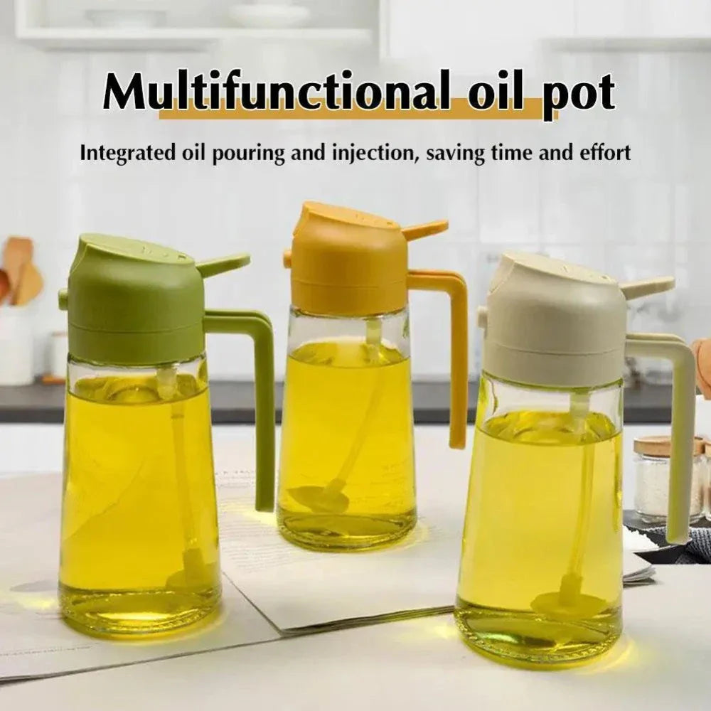 Two-in-One Oil Dispenser: Spray and Pour Functions Combined
