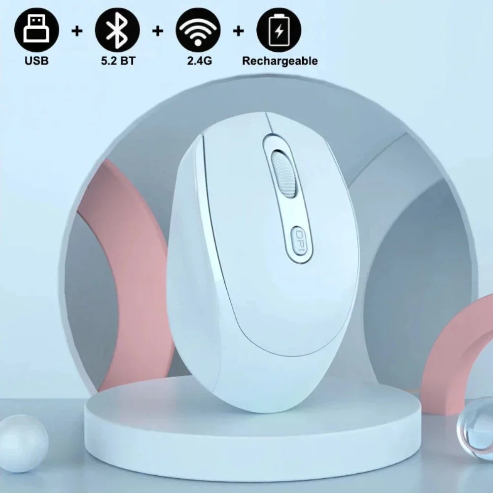 Vibrant High-Resolution Wireless Mouse with Dual Modes