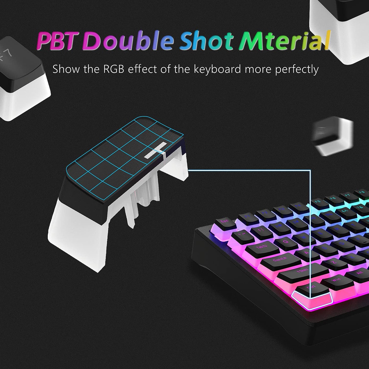 165-key set of Pudding-style keycaps for keyboards
