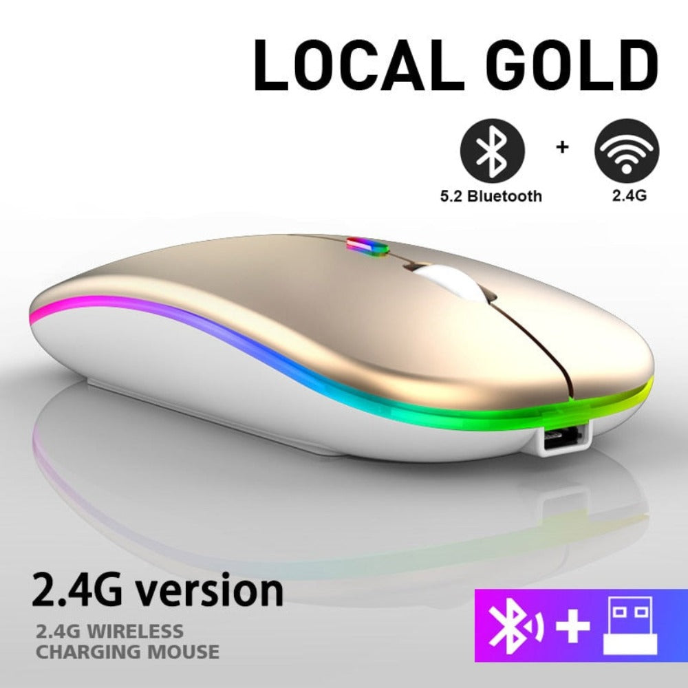 Wireless Bluetooth Mouse with RGB Functionality