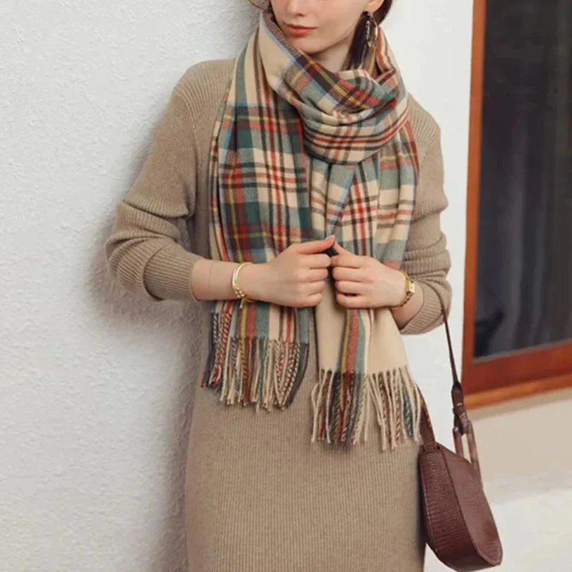 Traditional Plaid Gift Wrap Scarf
