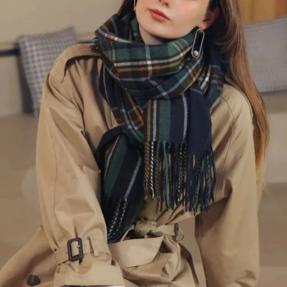 Traditional Plaid Gift Wrap Scarf