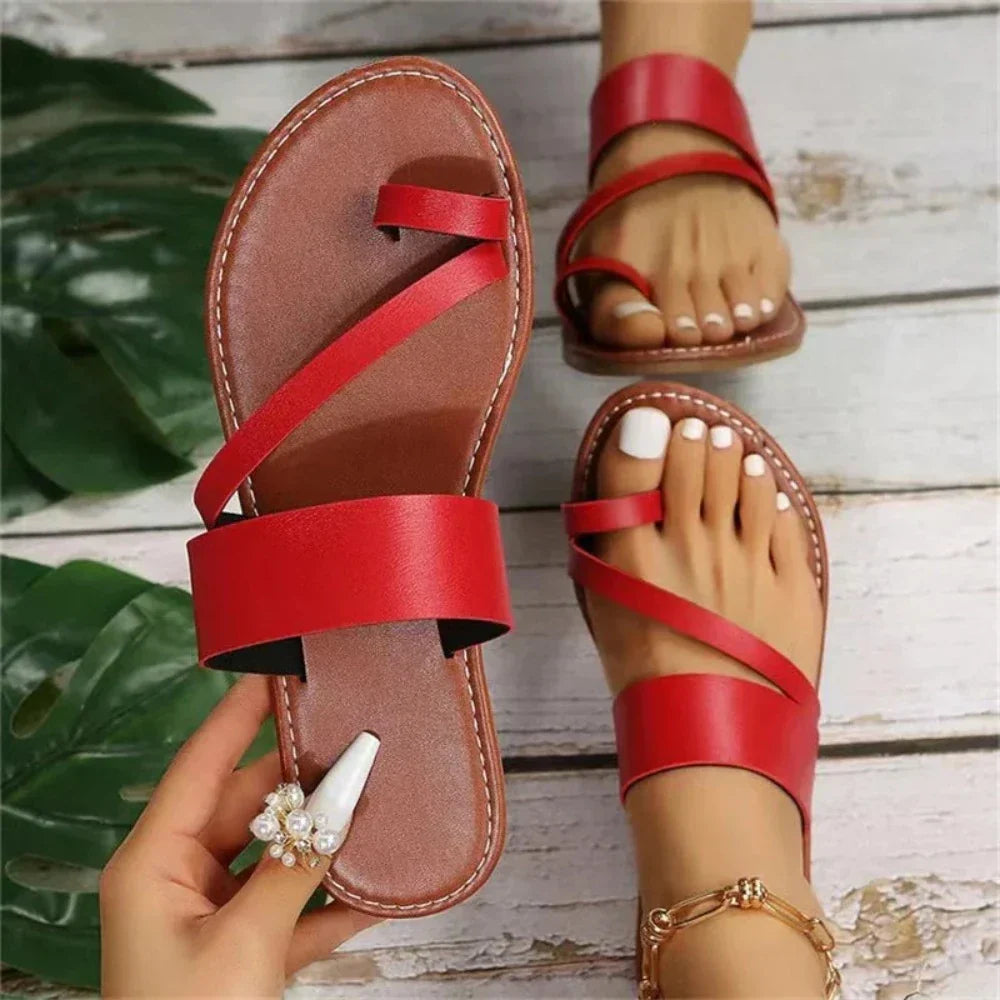 Summer Slippers for Women - Vegan Leather Footwear