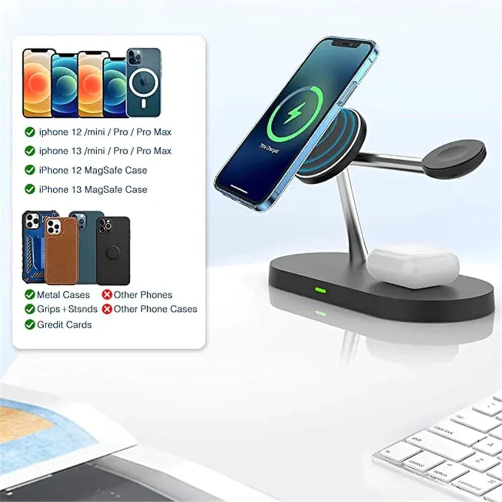 Wireless Charging Lamp Station for iPhone with Magnetic Connectivity