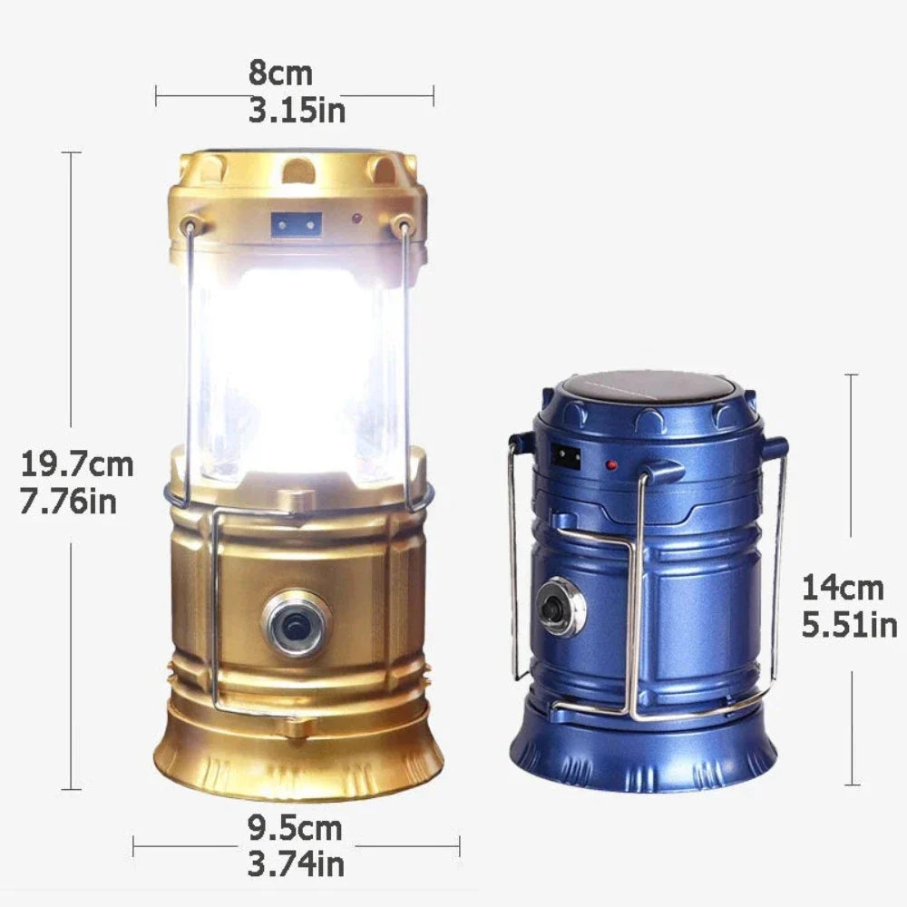 Vintage-Themed LED Camping Lamp with USB Connectivity