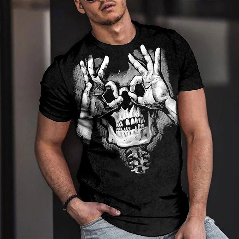 Vintage Skull Graphic Tee for Men