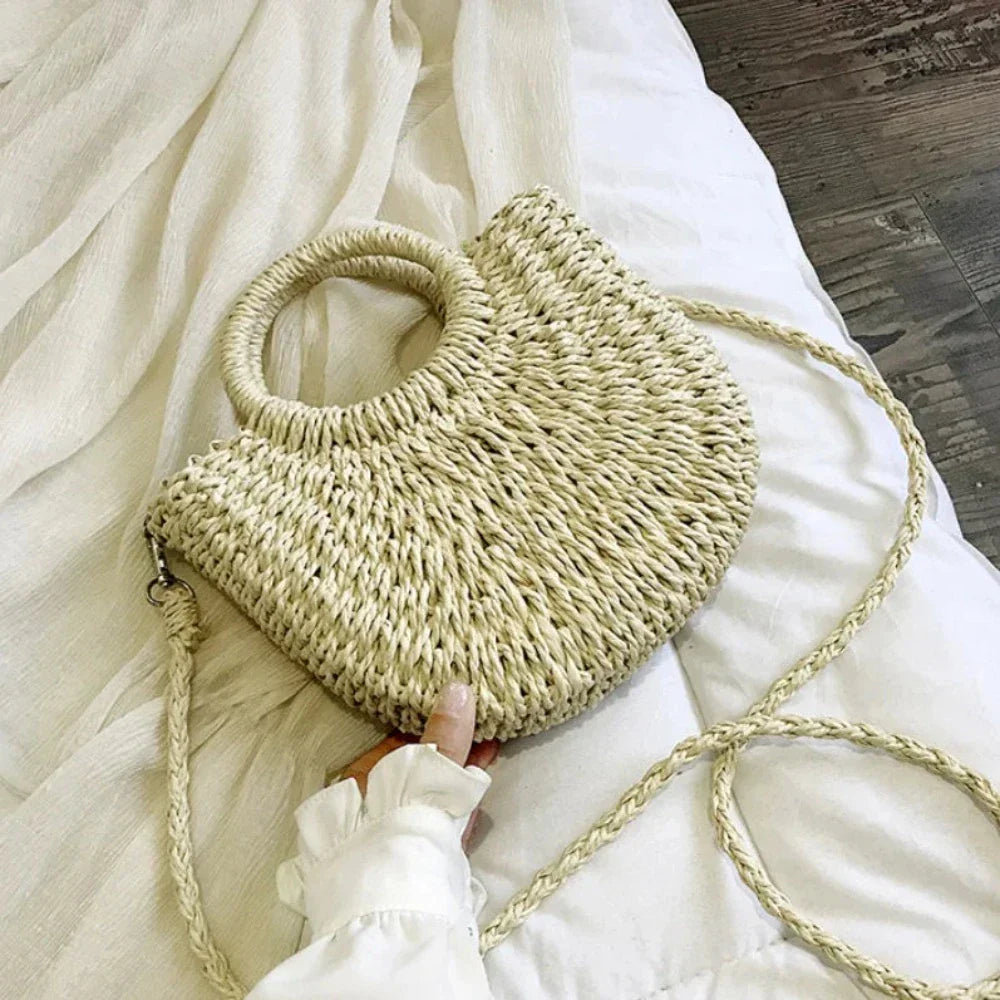 Summer Straw Shoulder Bag for Women