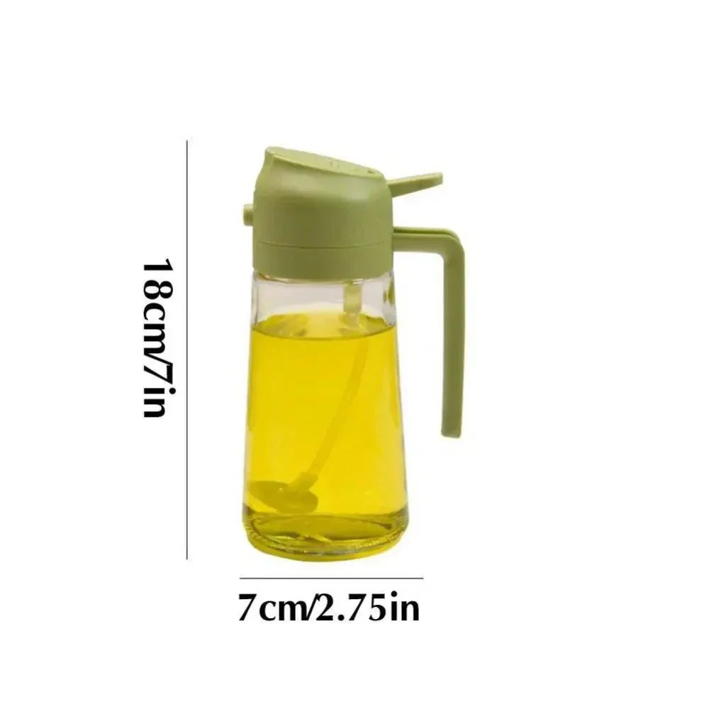 Two-in-One Oil Dispenser: Spray and Pour Functions Combined