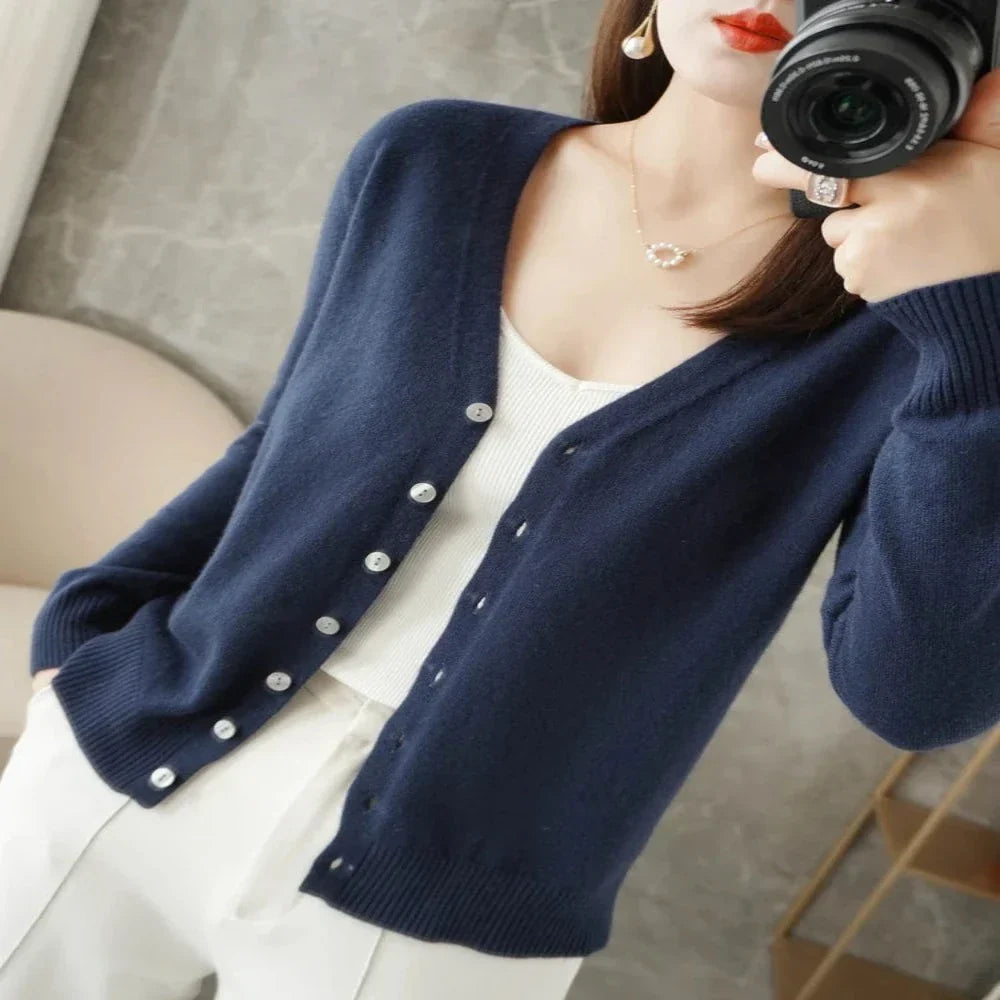 Slim Fit Cardigan for Women - Korean Inspired Design