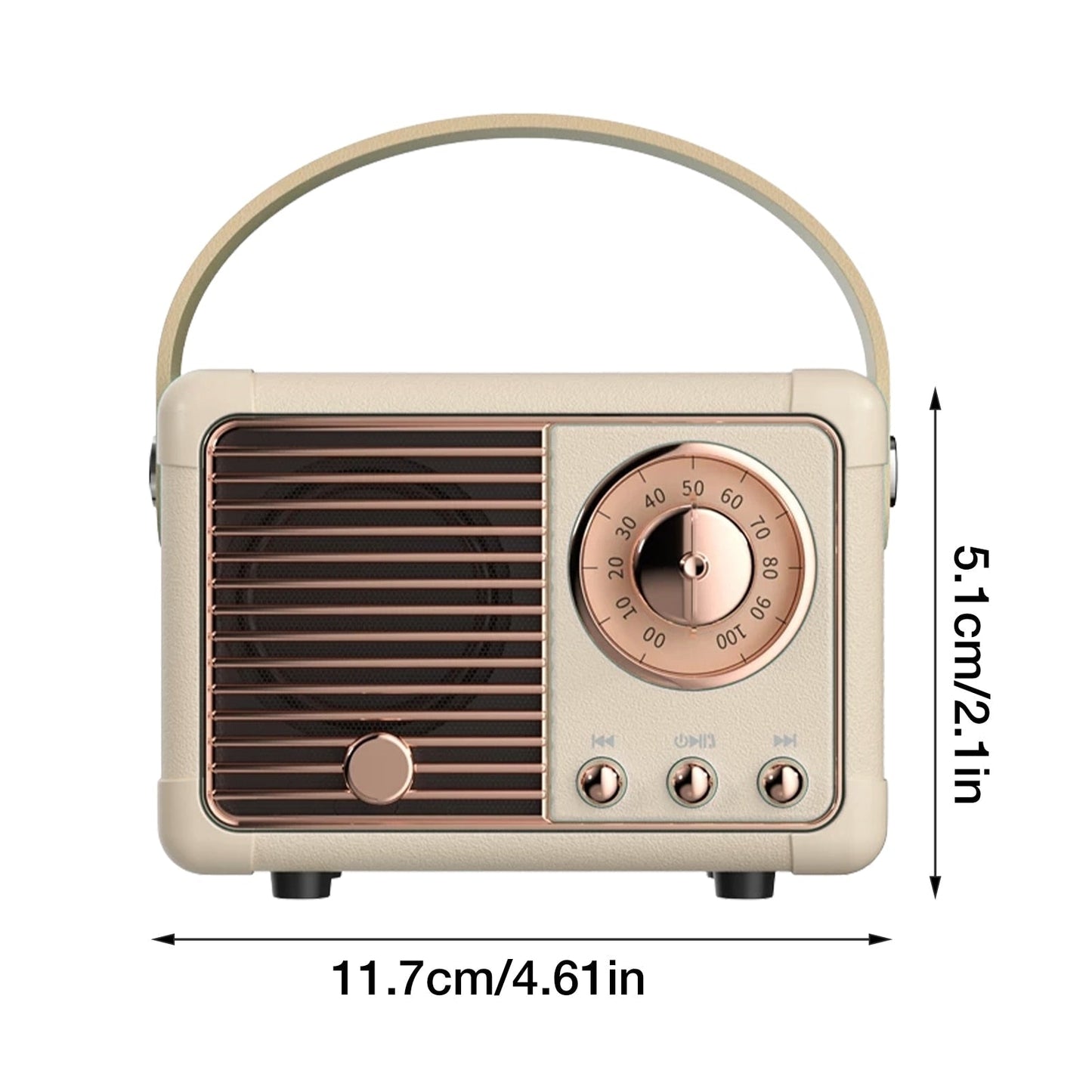 Compact Retro Speakers with Bluetooth and Radio Connectivity